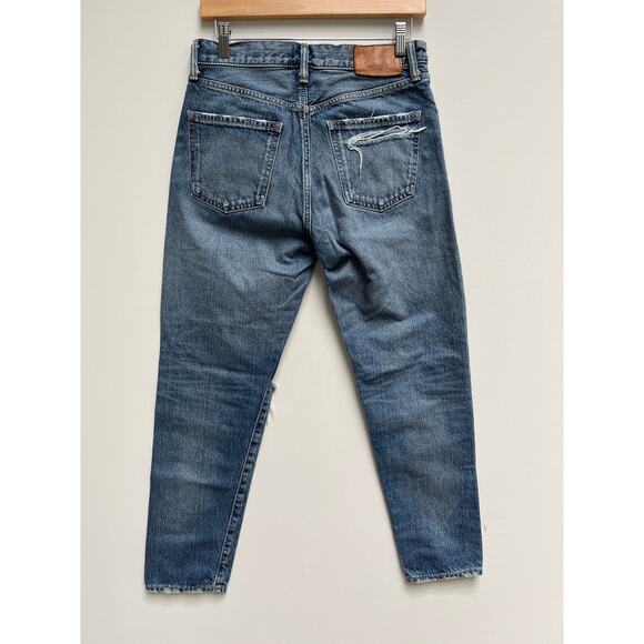 Moussy Vintage Denim Jeans in label Cowhide Leather size 27 - Picture 3 of 10
